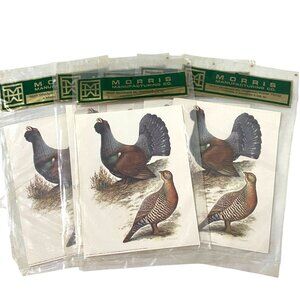 Wood Grouse Capercaillie Male Female Art Print Lot of 7 Vintage 70s West Germany